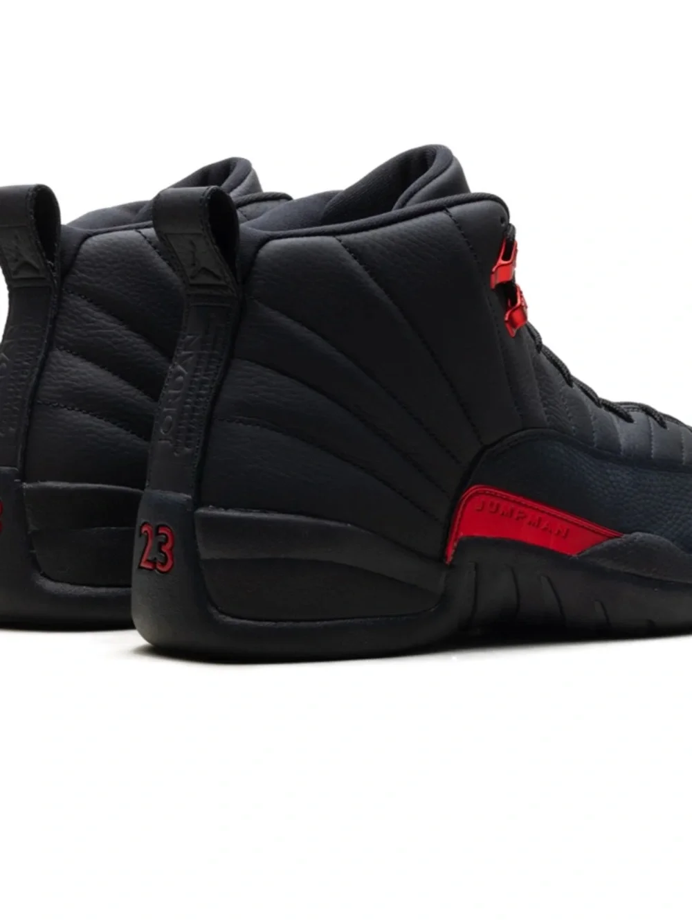 Jordan Men's Black and Red High-Top Basketball Sneakers
